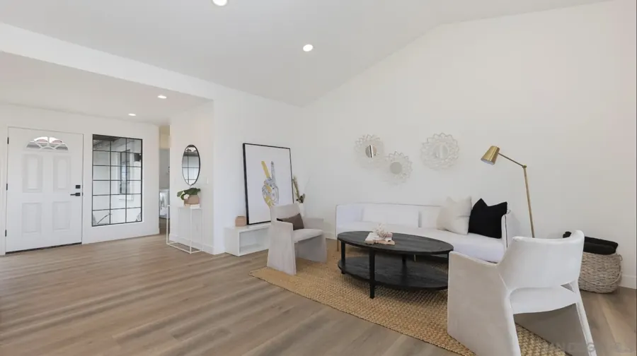 Living room and front entry