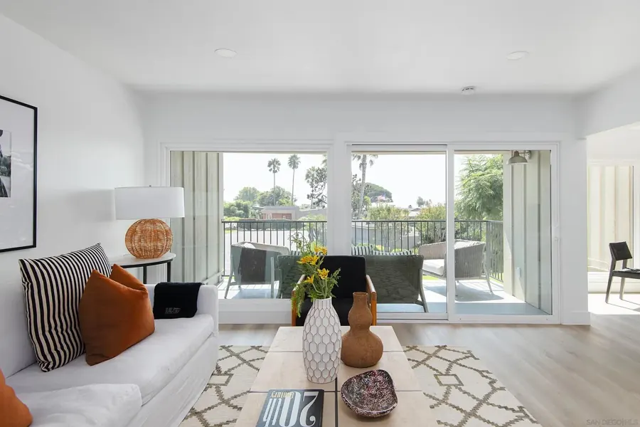 Living room looking out to the balcony